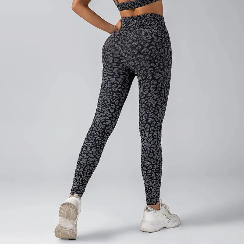 Leopard Print Seamless Yoga Leggings